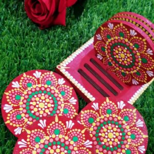 Red and black Coaster